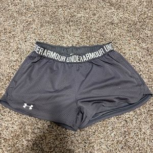 Womens Grey mesh athletic shorts